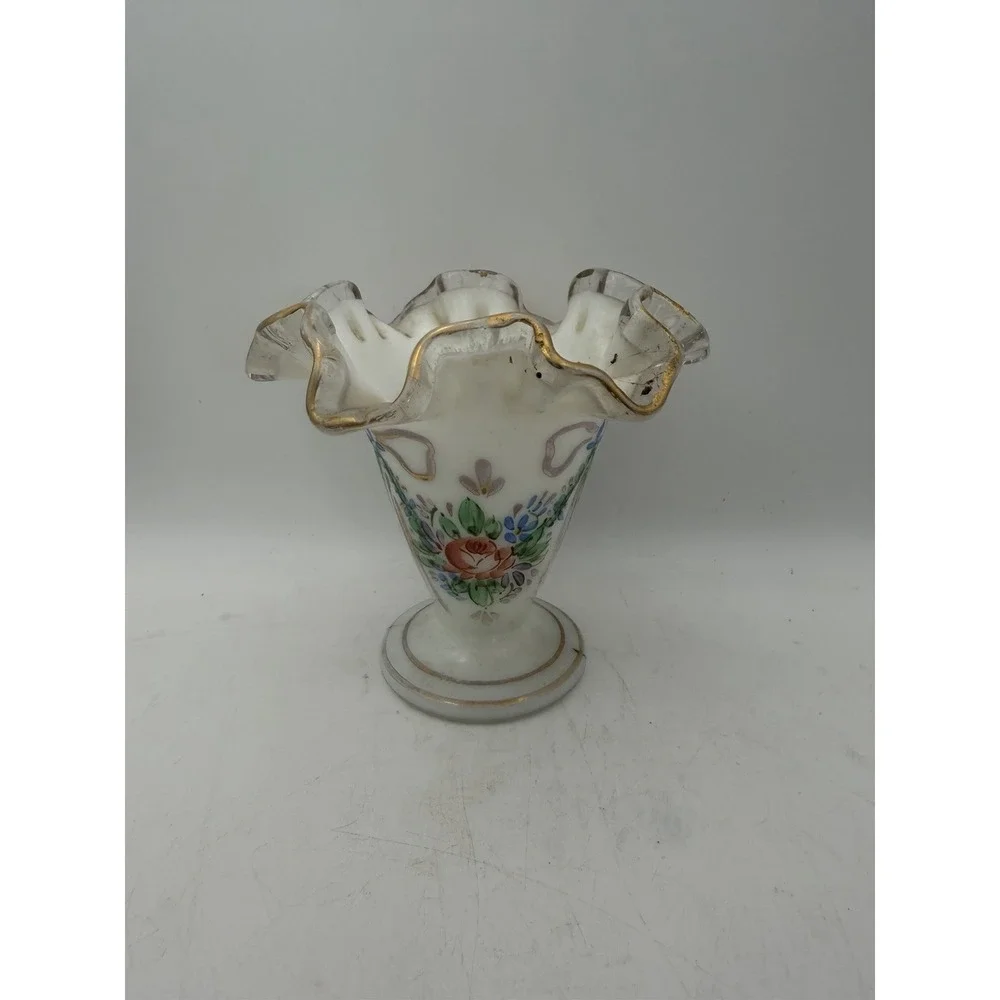 Fenton Charleton Silver Crest Trumpet Vase 